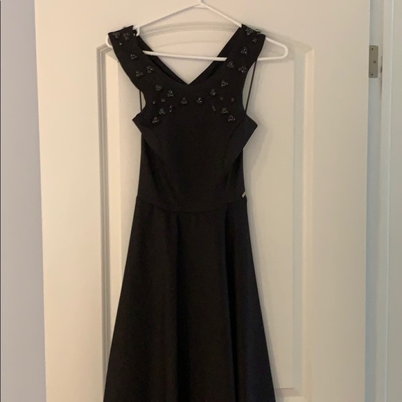 Black high low dress with crossed back NWT - Picture 6 of 11